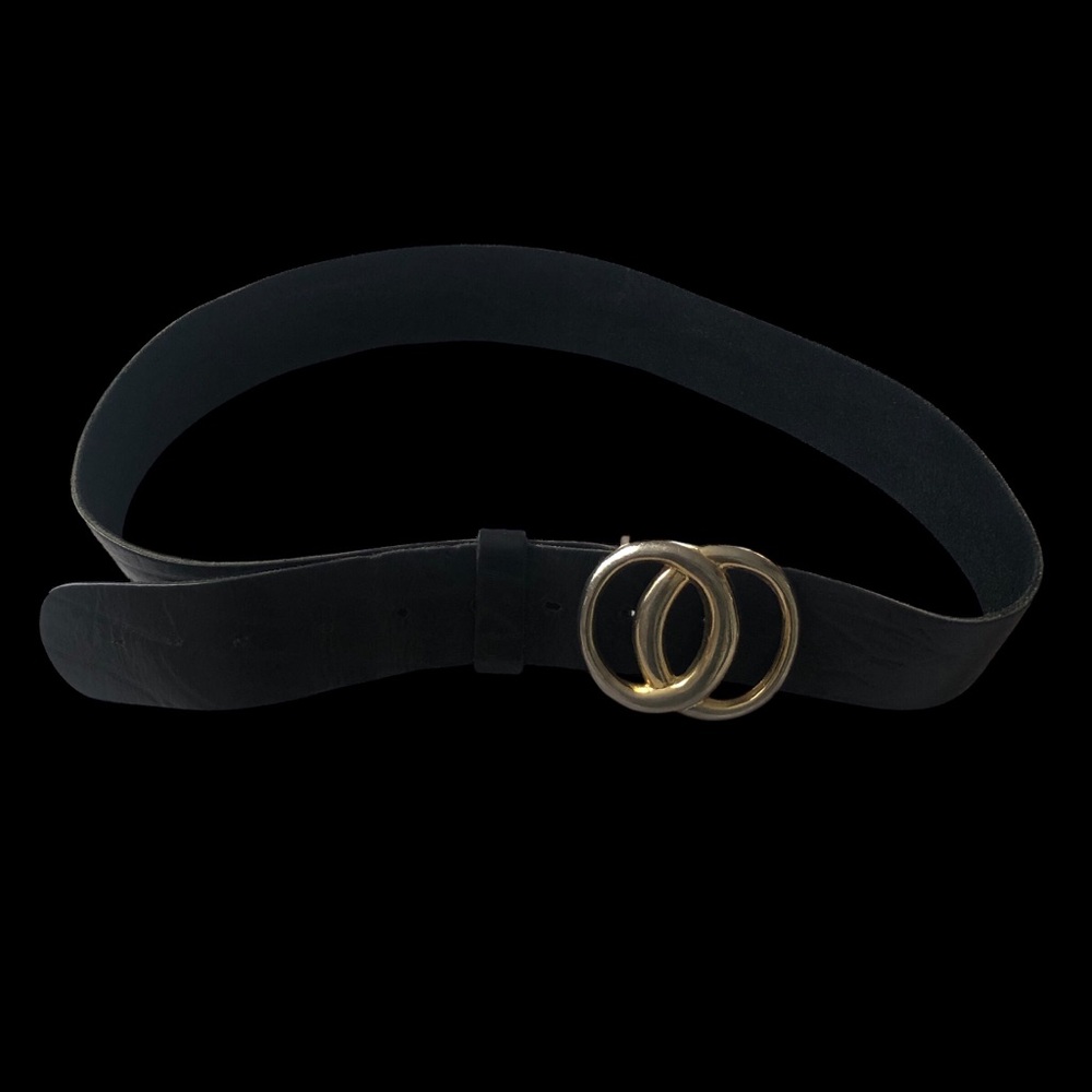 Women’s leather belt double rings